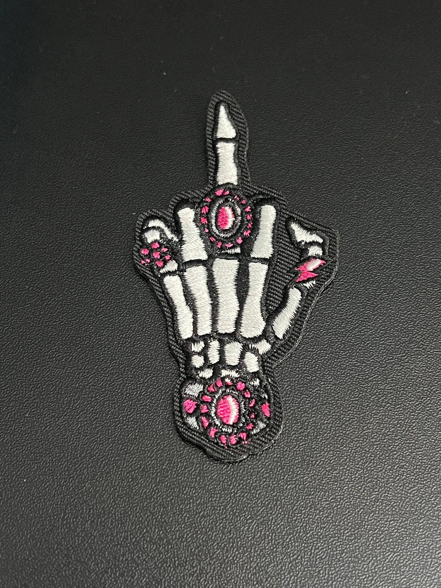 Pink Skellie Finger Patch