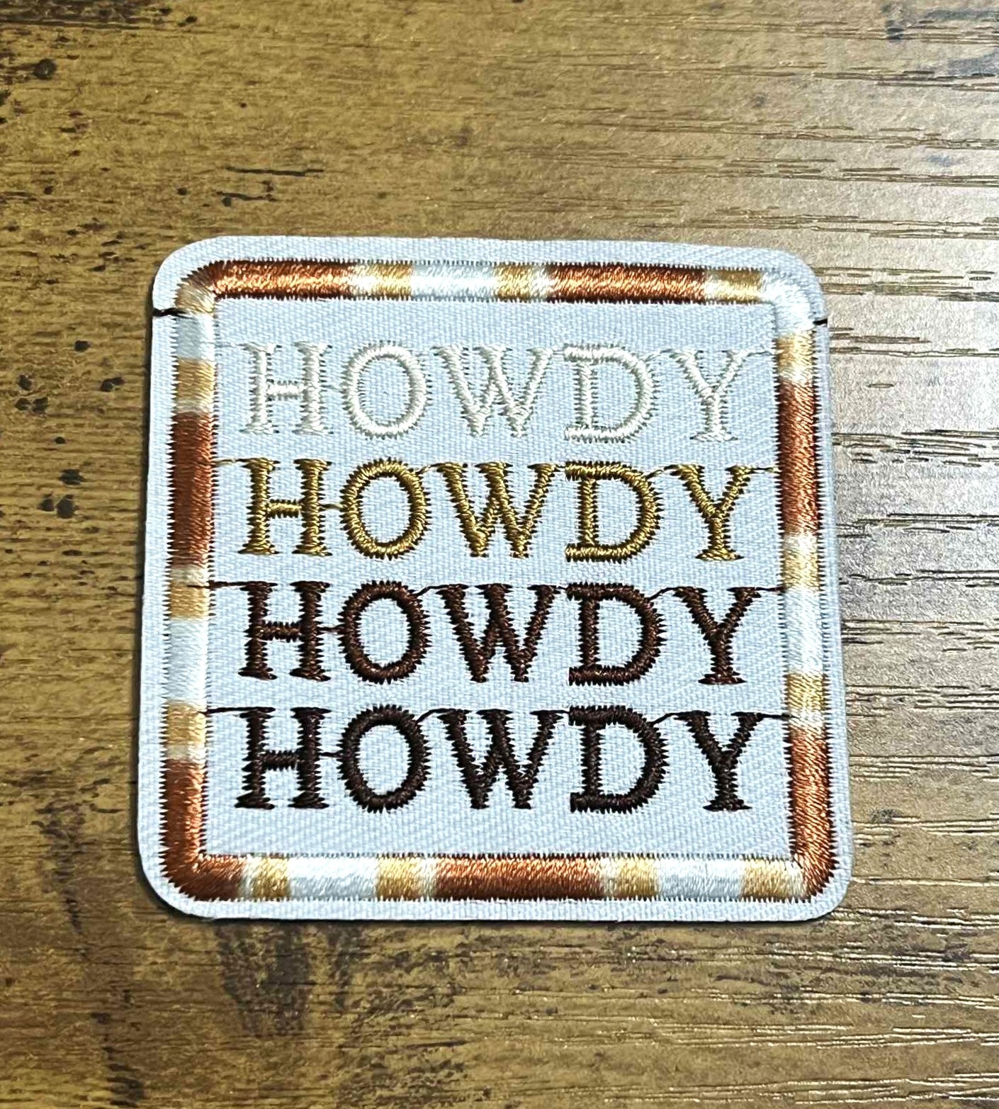 Howdy Stacked Hat Patch