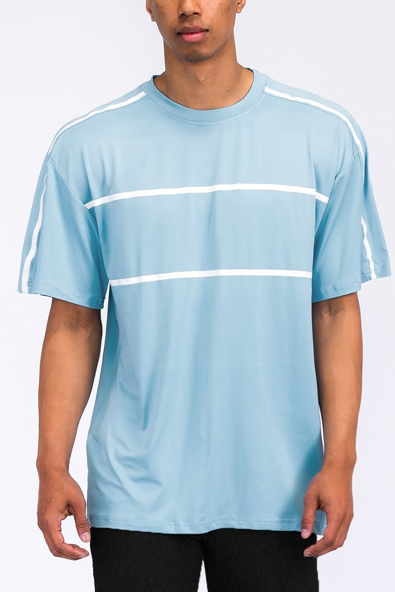 Round Neck Tape Stripe T-shirt