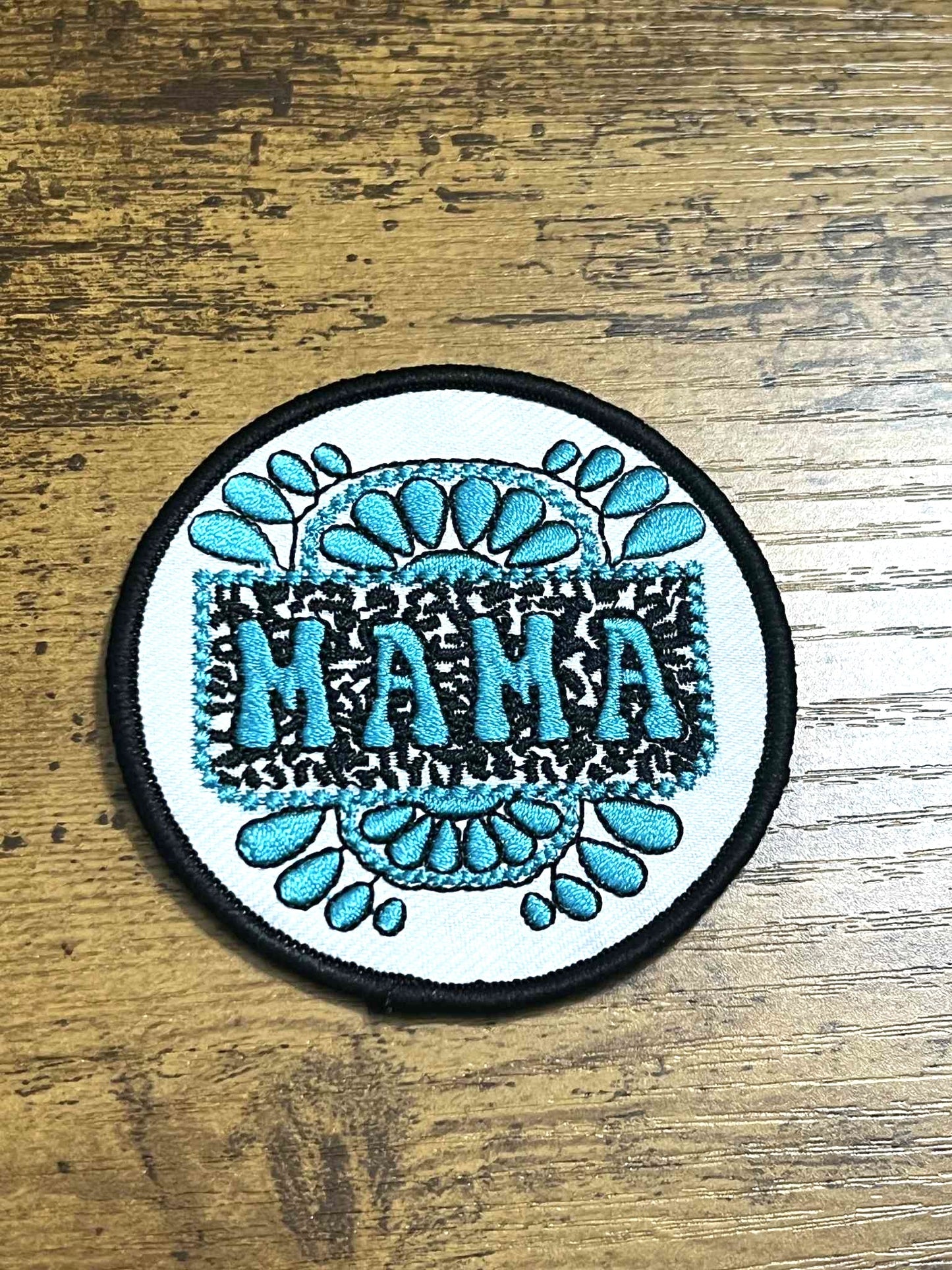 Turquoise MAMA Hat Patch
