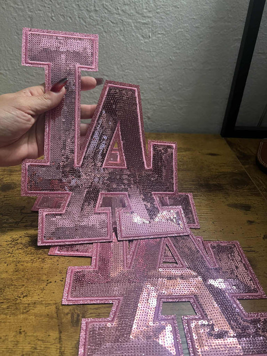 Pink LA Sequin Big Patch