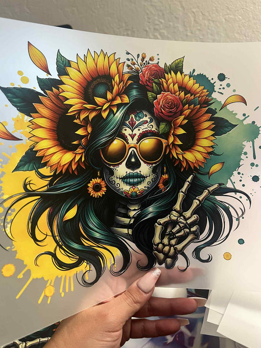 Sunflower Skellie Gal DTF