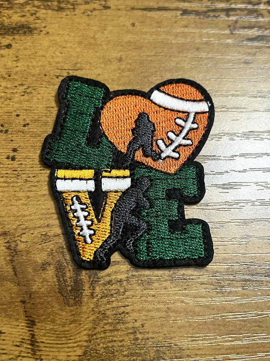LOVE Football Hat Patch