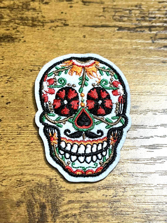 2.5" Sugar Skull Hat Patches