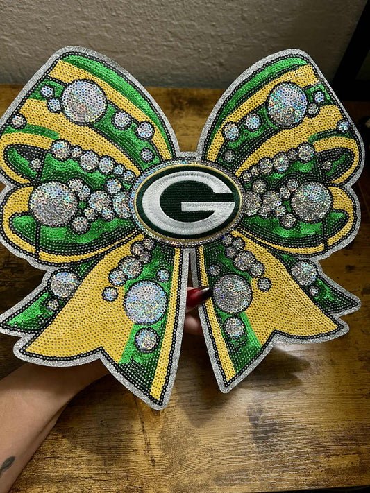 Sequin GB Big Bow Patch
