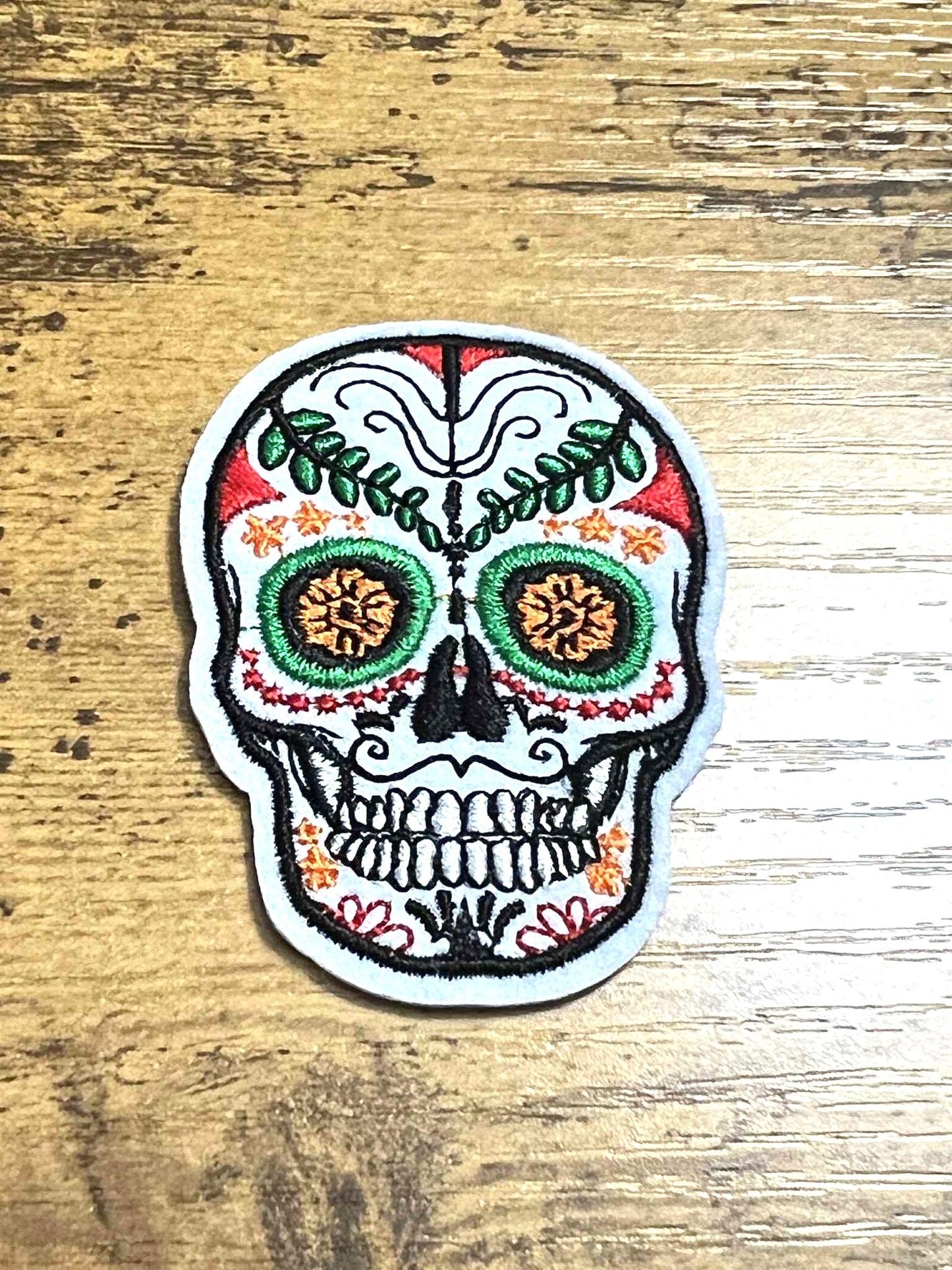 2.5" Sugar Skull Hat Patches