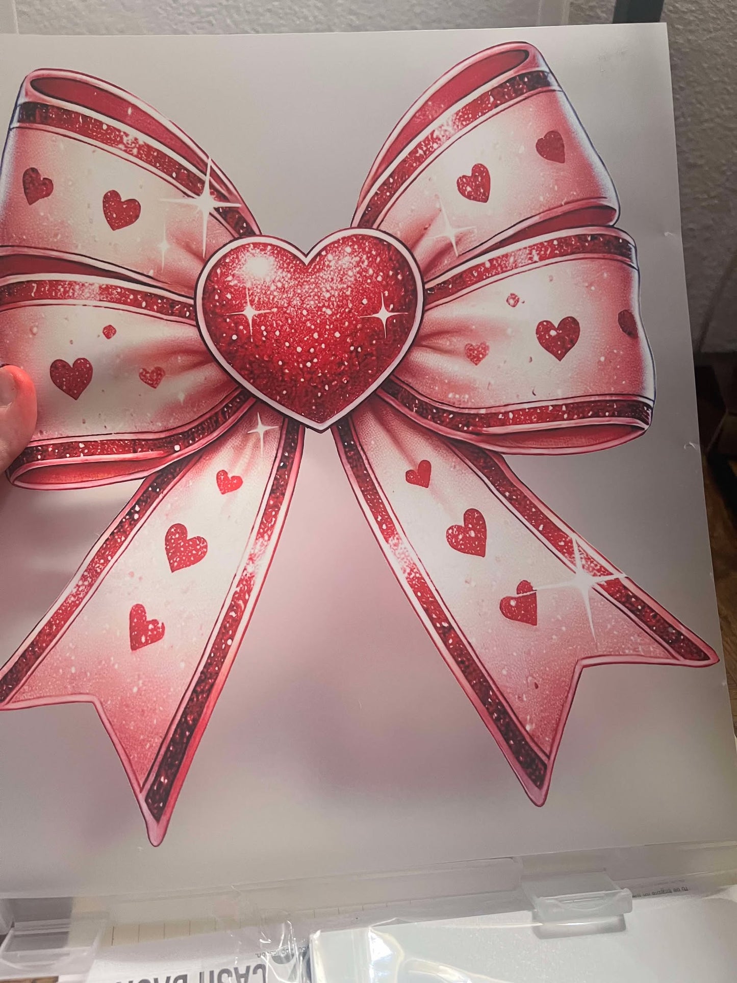 Pink Valentine Bow DTF