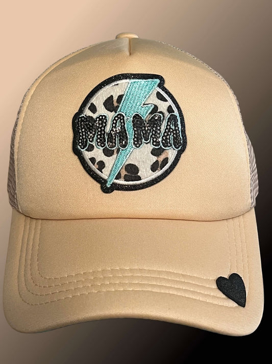 Tan MAMA Trucker Hat
