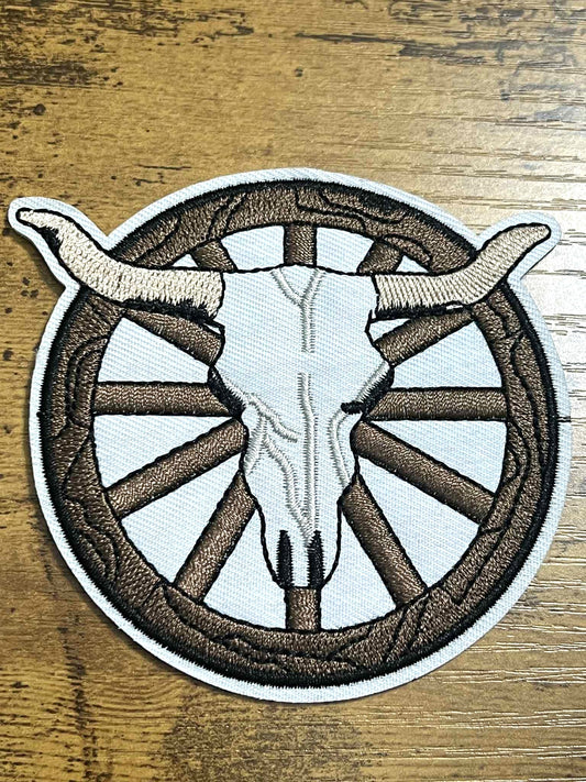 Western Wheel Hat Patch