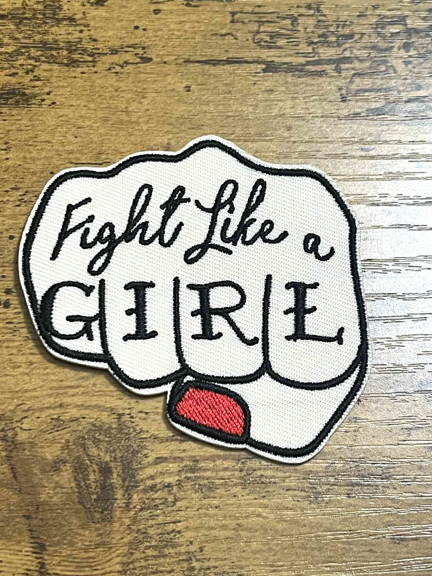 Fight Like A Girl Hat Patch