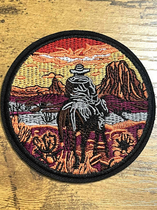 Cowboy Sunset Hat Patch