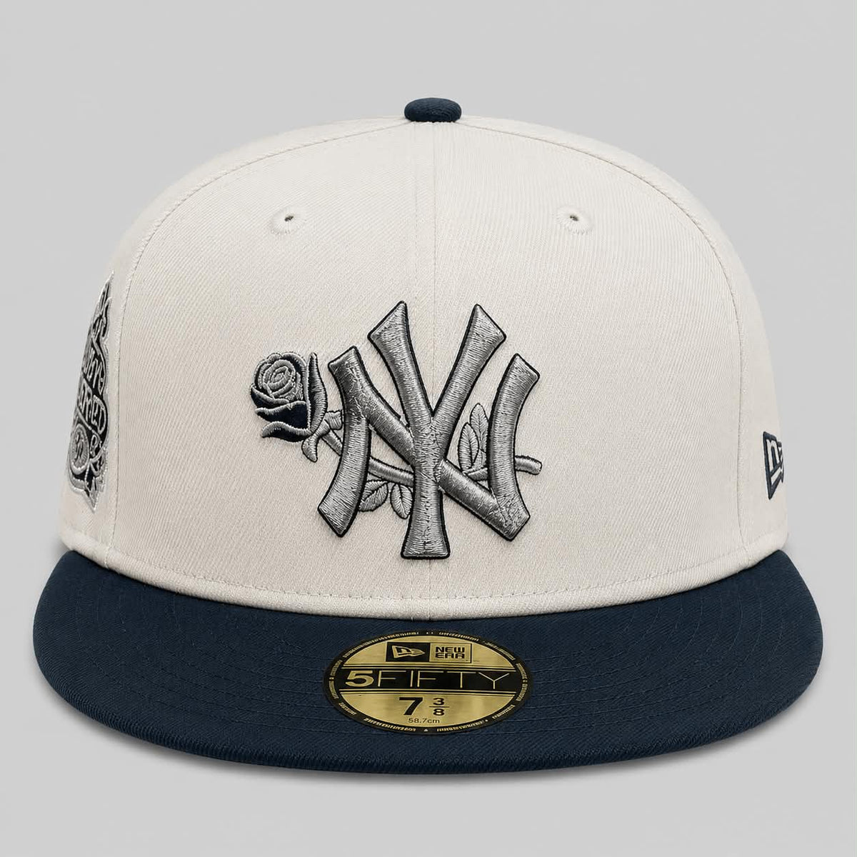 NE Dark Grey Fitted Hat Size 7 3/8