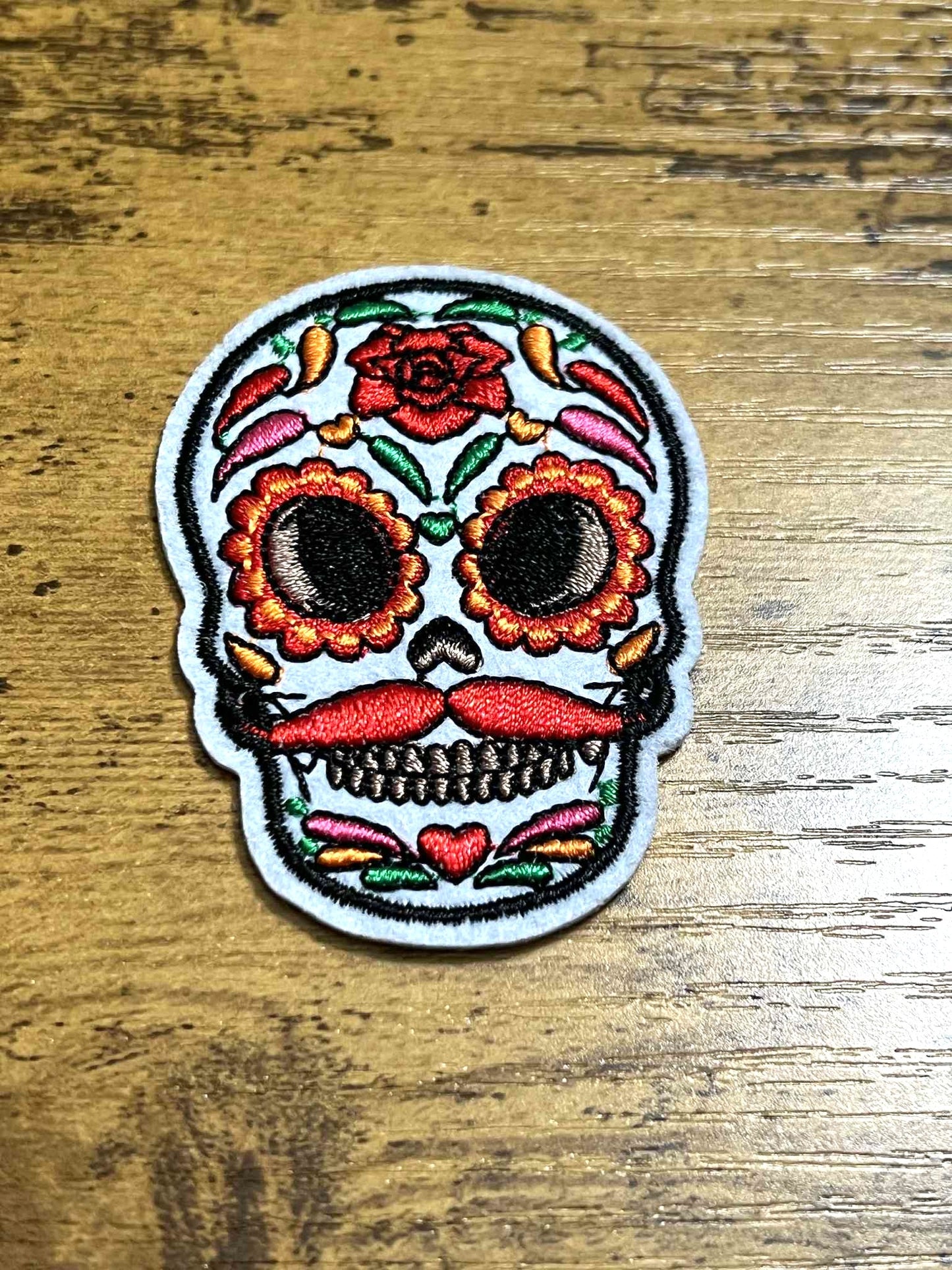 2.5" Sugar Skull Hat Patches