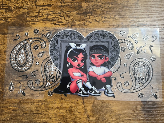 Grey Bandana Couple Wrap