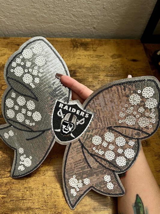 Sequin Raiders Big Bow Patch