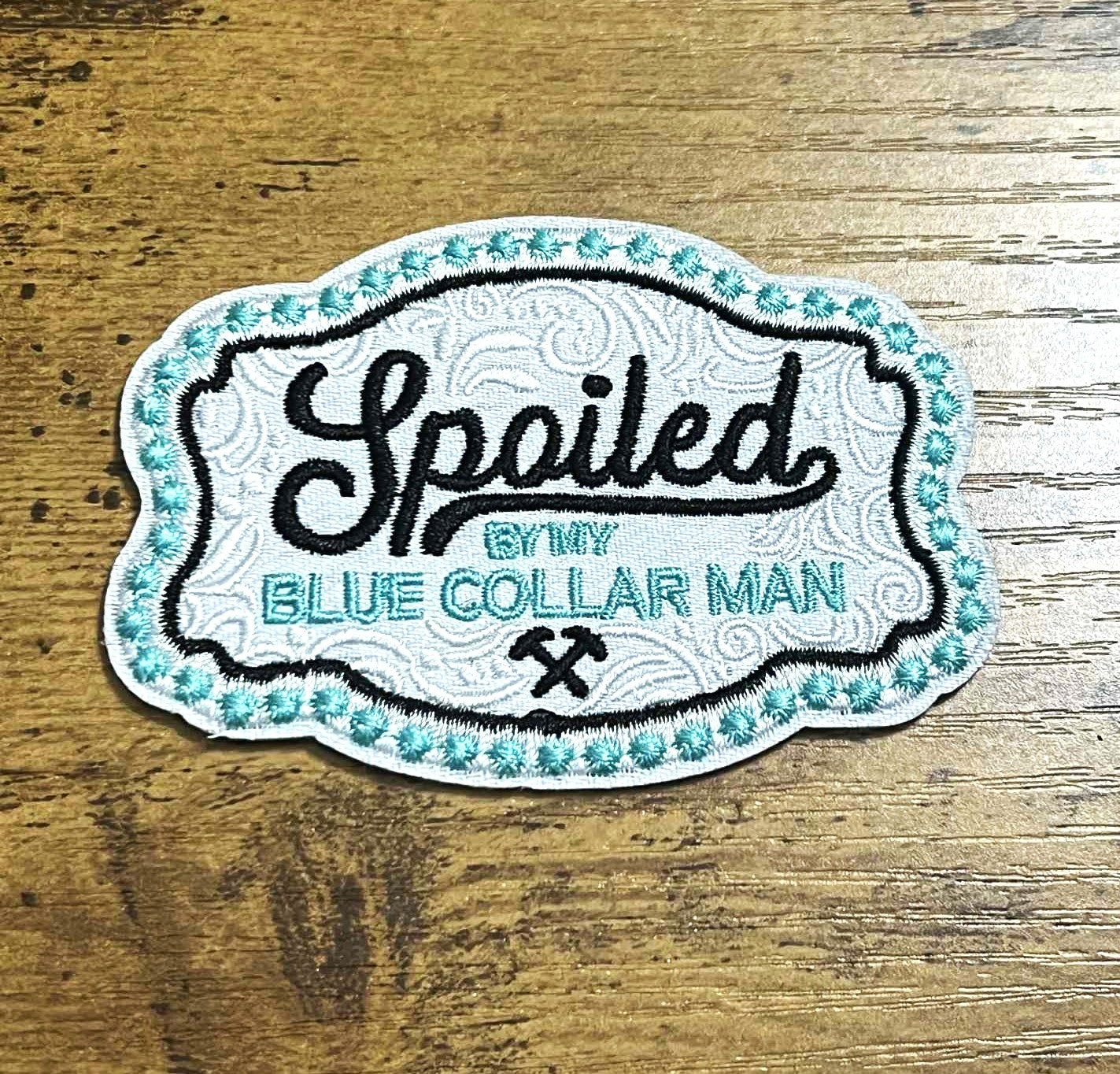 Blue Collar Man Hat Patch