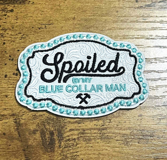 Blue Collar Man Hat Patch