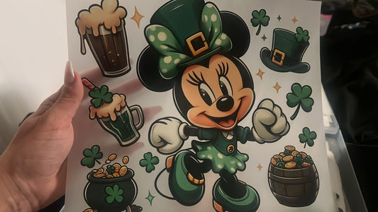 Minnie St Patricks Day DTF