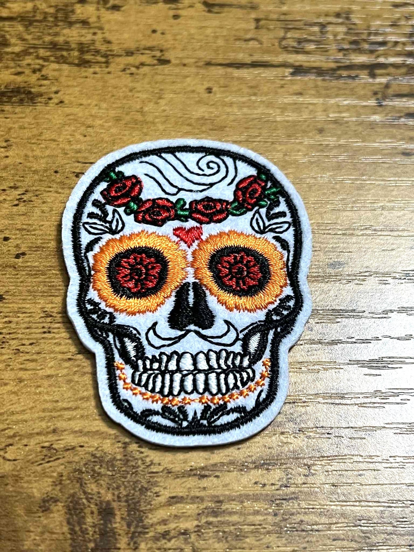 2.5" Sugar Skull Hat Patches