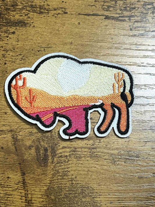 Sunset Buffalo Hat Patch