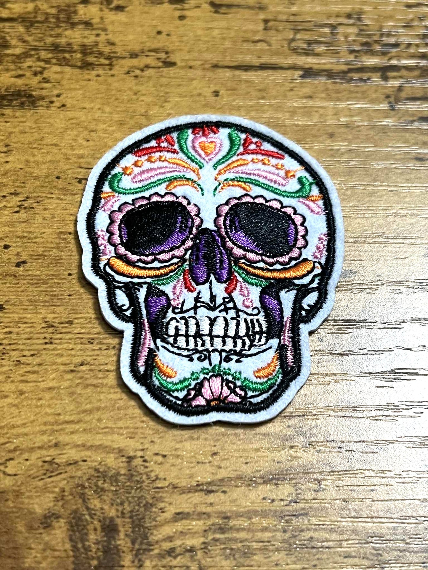 2.5" Sugar Skull Hat Patches