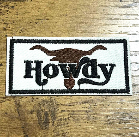 Howdy Skull Head Hat Patch